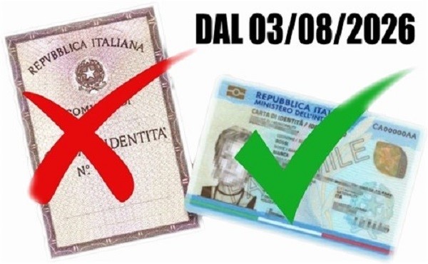 Cessazione validità Carta di identità cartacea dal 03 agosto 2026 (prendere visione dell'avviso allegato)